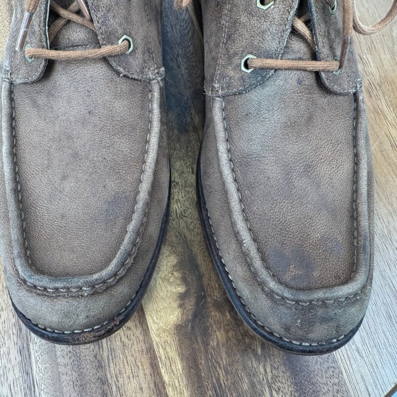 UGG Mens Suede Leather Moc Toe Chukka Ankle Boots 9.5 Casual Lace Up Brown - Picture 5 of 16